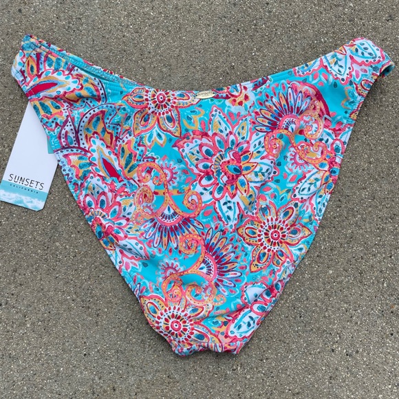 Sunsets Fiesta Flora Wild Thing Bikini Bottom size L - Picture 5 of 6
